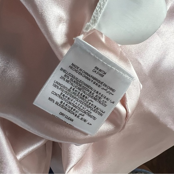 BCBGMaxazria Metallic Silk Kai Begonia Sleeveless Pink Maxi Dress - Picture 11 of 11